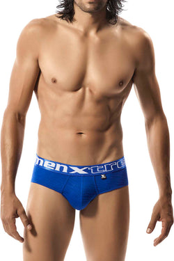 Xtremen Blue Microfiber Jacquard Brief thumbnail 1