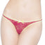 Coquette Raspberry Lace Crotchless Panty