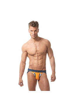 Gregg Homme Orange Sense Retro Fly-Front Jockstrap thumbnail 3