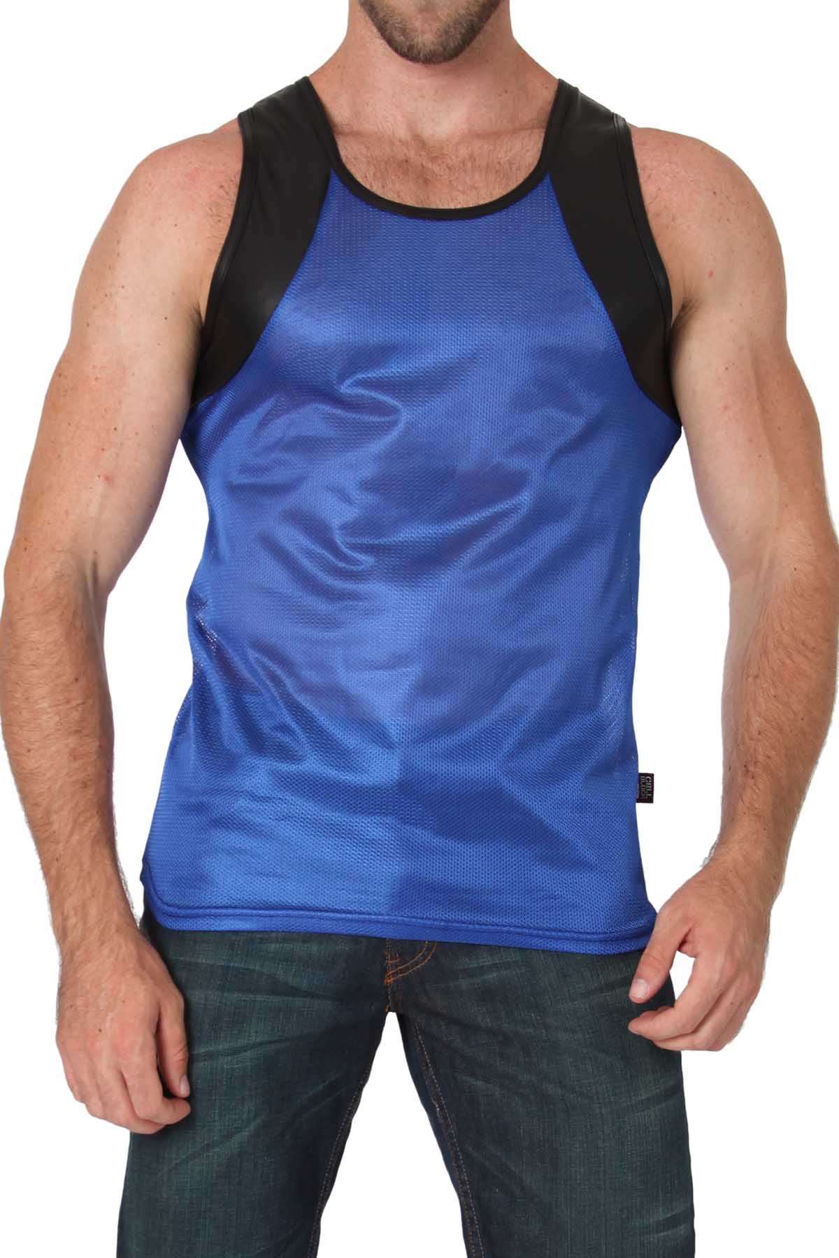 Timoteo Blue Covert Harness Tank Top