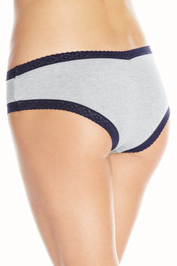 Tommy Hilfiger Heather-Grey Lace-Trim Cotton Bikini Brief thumbnail 2