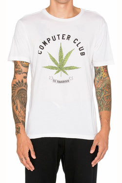 Rxmance Unisex White Computer Club Crew Tee thumbnail 1