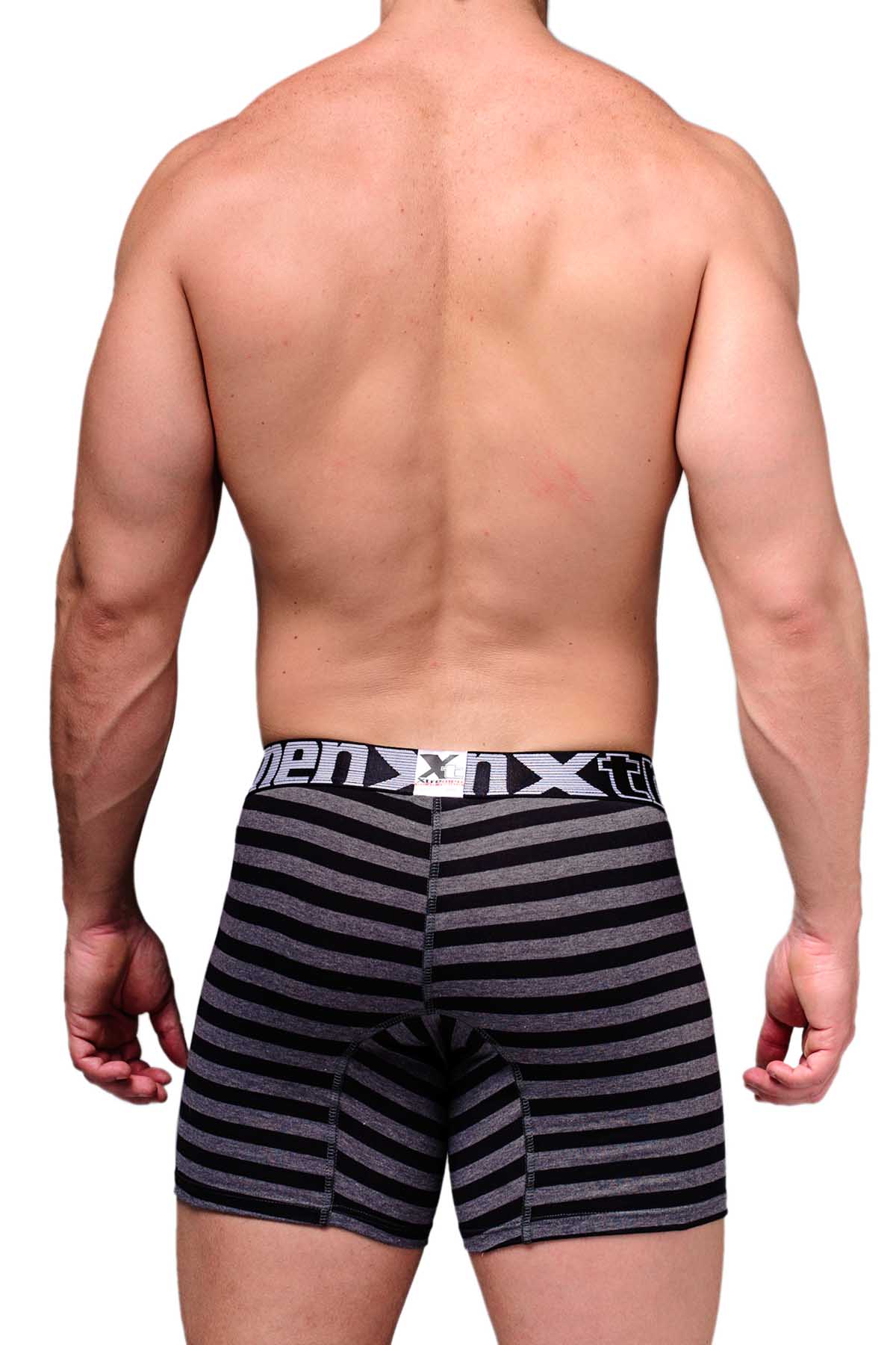 Xtremen Black Large Stripes Boxer Brief