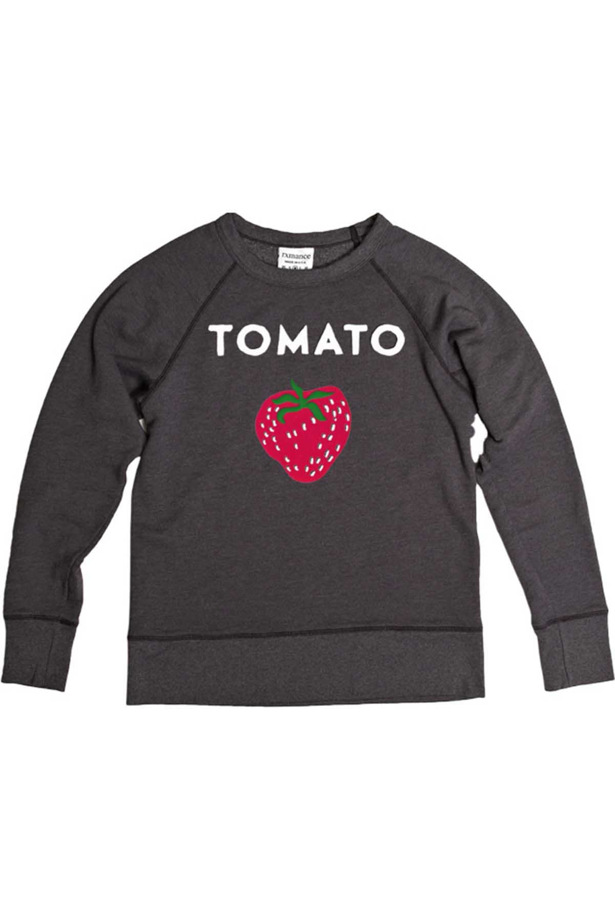 Rxmance Faded Black Tomato Crew Sweatshirt