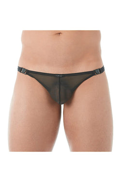 Gregg Homme Black Mesh Suspender C-Ring Thong thumbnail 2