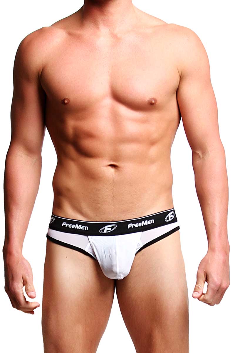 Freemen White C-Ring Mesh Thong