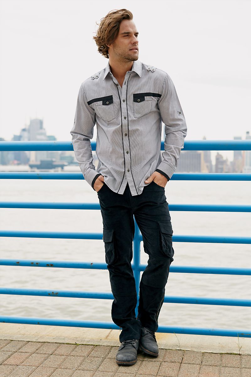 Young Republic White & Black Hayden Button-Up