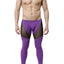 CheapUndies Purple Mesh Panel Performance Tights