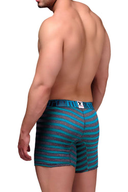 Xtremen Turquoise Large Stripes Boxer Brief thumbnail 2