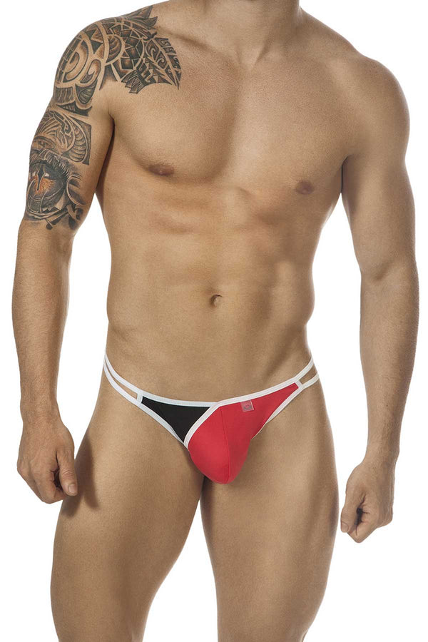 PPÜ Red/Black/White Double-String Thong