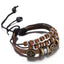 Light Brown Leather Independent Charm Bracelet