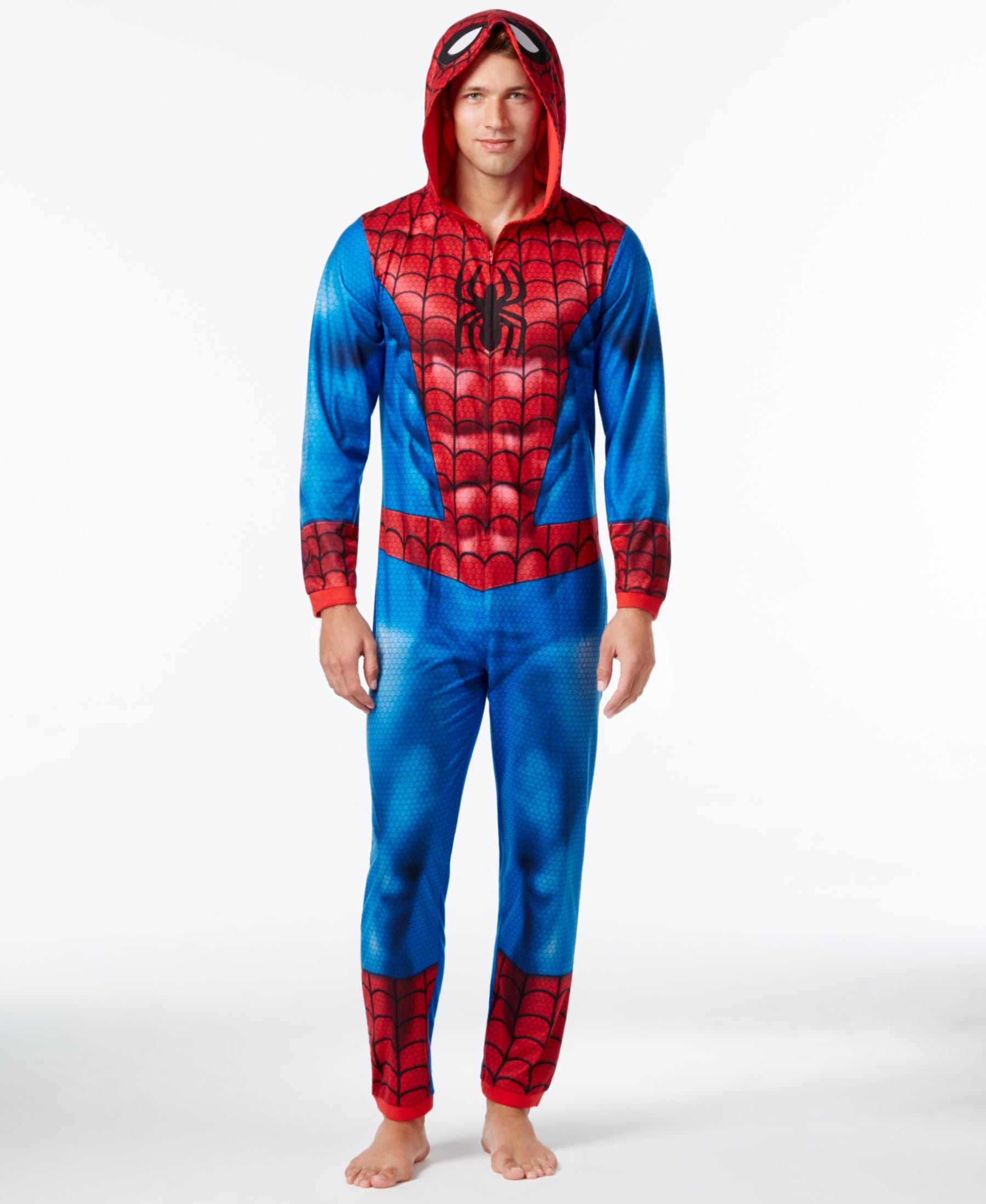 Spiderman Adult Pajamas With Hood – CheapUndies