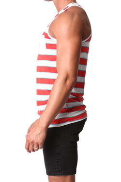 Timoteo Red & White Oceanside Tank thumbnail 3
