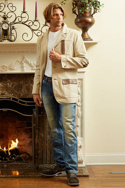 P.O.V. Tan Canvas Pablo Blazer thumbnail 2