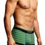 2-Pack Papi Black & Green Stripes Stretch Brazilian Trunks