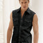 Undergear Black Pearl-Snap Sleeveless Shirt
