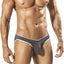 PPÜ Gray/White-Contrast Bikini Brief