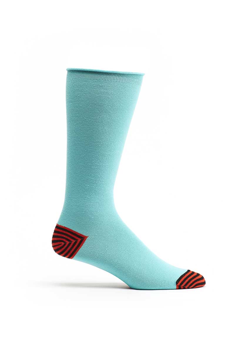 Ozone Turquoise Basic Calf Sock