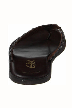 GBX Dark-Brown Leather Vamp Thong Sandal thumbnail 2
