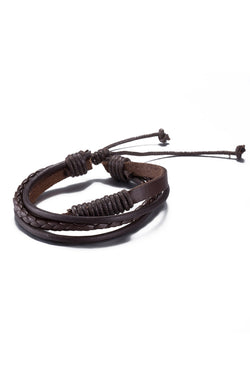 Brown Vintage Fashion Strap Leather Rope Wristband Bracelet thumbnail 3