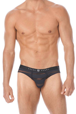 Gregg Homme Black Mesh Encore Waistband Briefs thumbnail 3