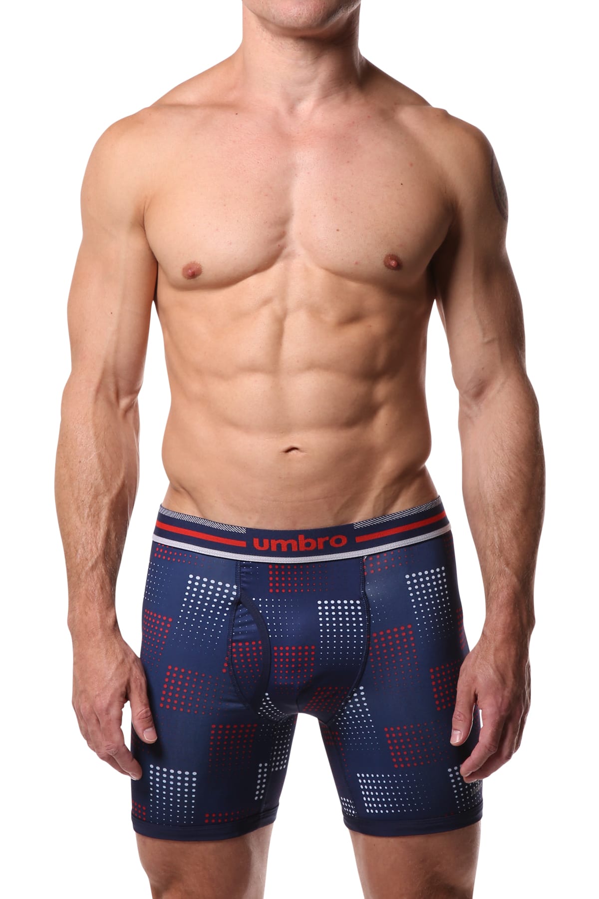 Umbro Red/Navy Dots Performance Boxer Brief