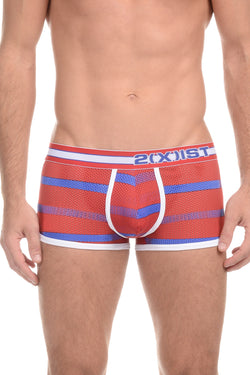 2(X)IST Haute Red Rugby No-Show Trunk thumbnail 1