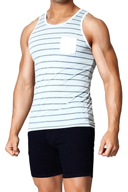 Timoteo Grey & Blue Oceanside Tank thumbnail 2