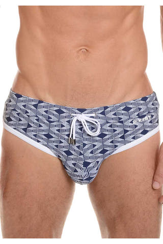 2(X)IST Estate Blue Geo Jogger Swim Brief