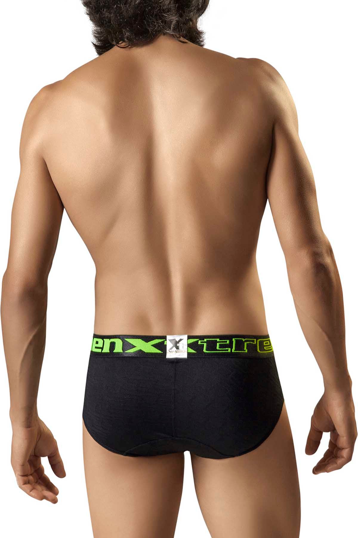 Xtremen Black Microfiber Jacquard Brief
