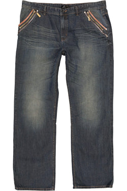 Smash Dark Denim Leather-Trim Jean thumbnail 2