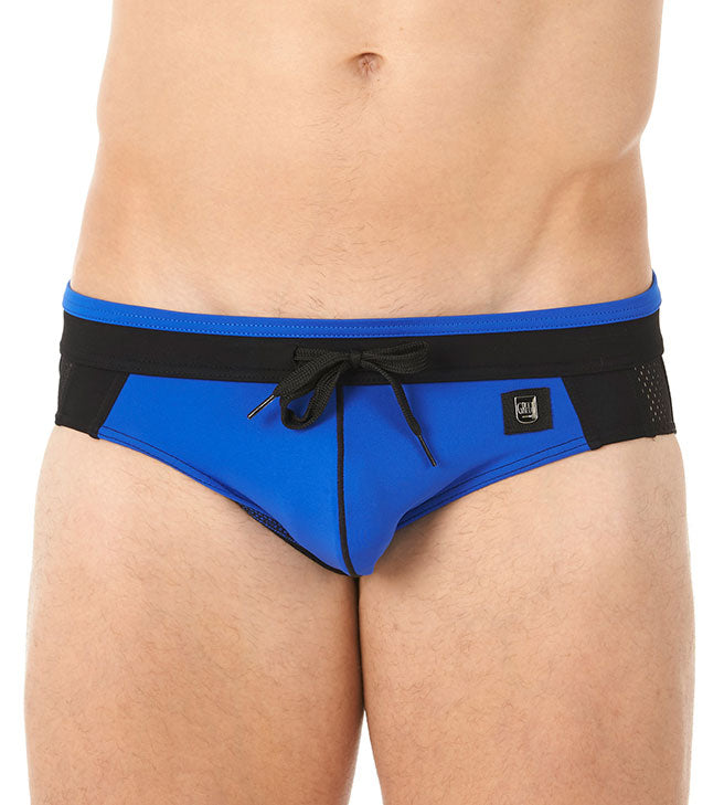 Gregg Homme Blue Mesh Insert Swim Brief
