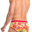 Jor Printed Orange Swim Brief