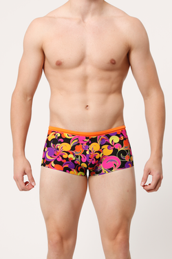 Pistol Pete Orange Mardi-Gras Swim Trunk thumbnail 1