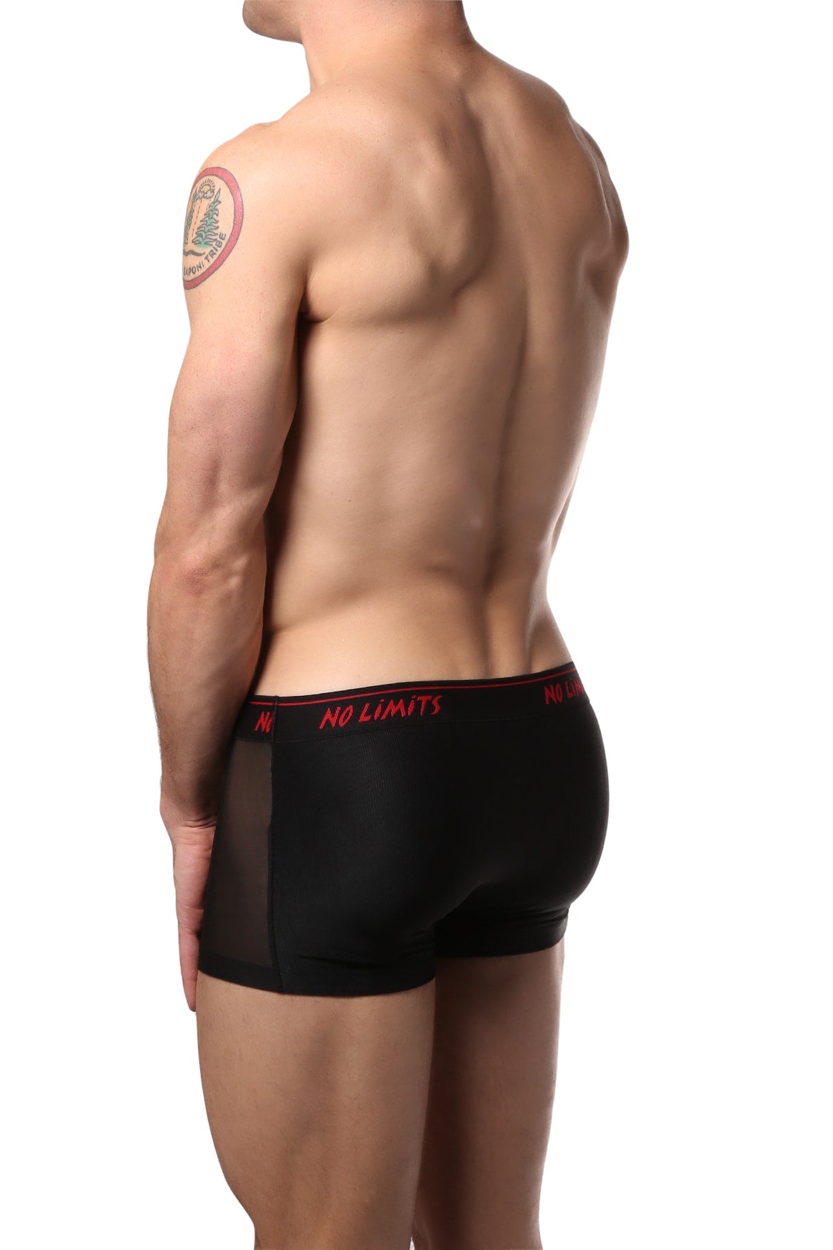 No Limits Black Mesh Boxer Brief