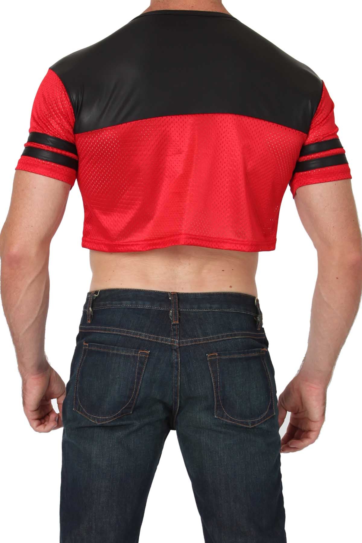 Timoteo Red Tight End Crop Tank Top