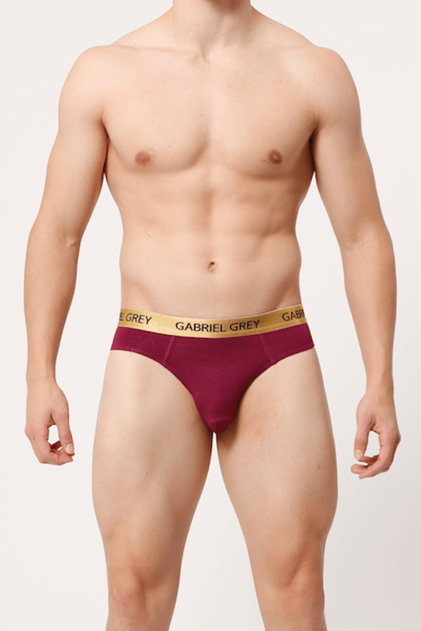 Gabriel Grey Cranberry Skin Brief