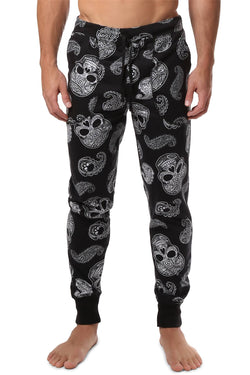 The Bottom Line Paisley Skull Joggers thumbnail 1