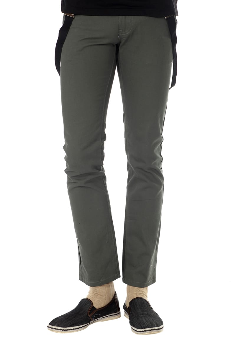Something Strong Dark Green Suspender Pant