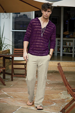 P.O.V. Tan Linen Boardwalk Pant thumbnail 2