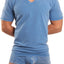 Papi Blue Swept Mineral-Wash V-Neck Tee