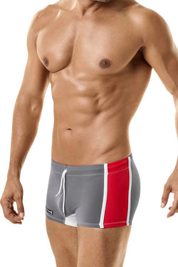 WildmanT Grey & Red Mazu Swim Square Trunk thumbnail 2