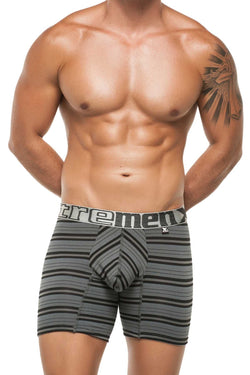 Xtremen Grey Thin Stripes Boxer Brief thumbnail 1