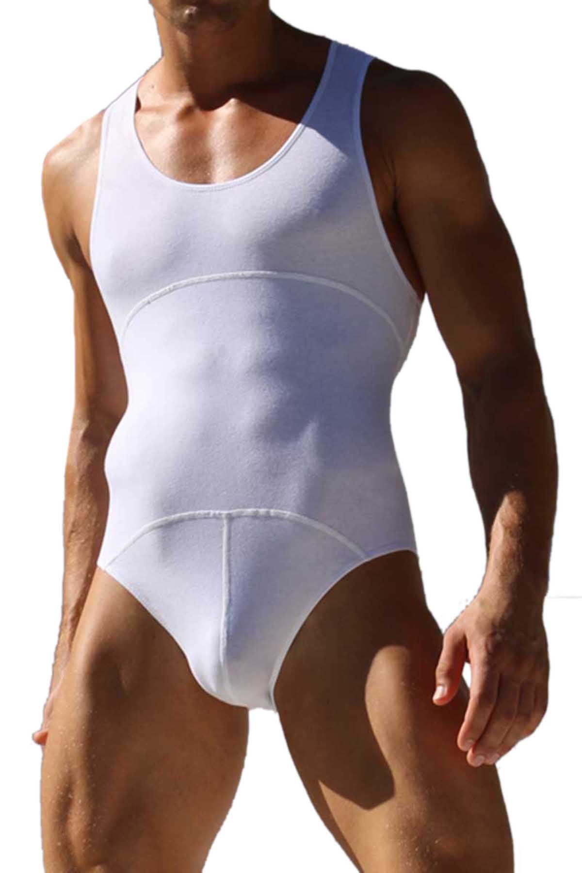 Rufskin White Ojai Cut-Out Spandex Bodysuit