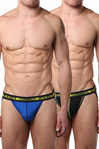 2(X)IST Blue & Black Performance Jock 2-Pack