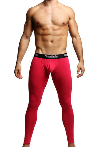 CheapUndies Red Contour Pouch Long Underwear