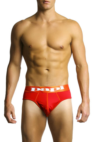 2-Pack Papi Orange & Red Microfusion Performance Brief