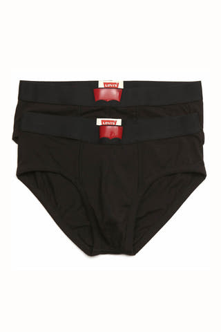 Levi's Black 200 Series Cotton-Stretch Brief 2-Pack