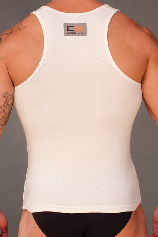 Cocksox Ion White CXActive Racerback Tanktop