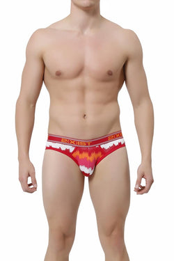 2(X)IST Ski Patrol Red Ikat Print No-Show Brief thumbnail 1